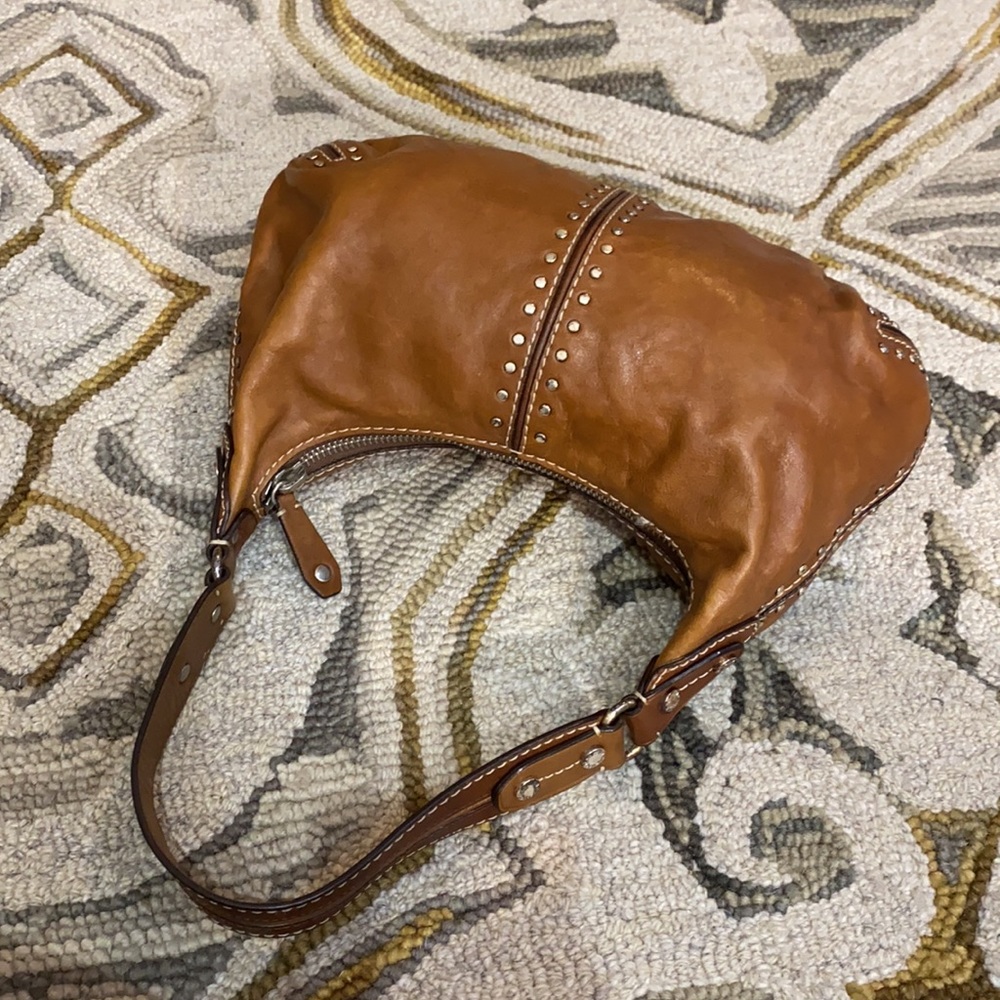 💕 Michael Kors tan vintage leather hobo bag 💕 - Picture 7 of 15